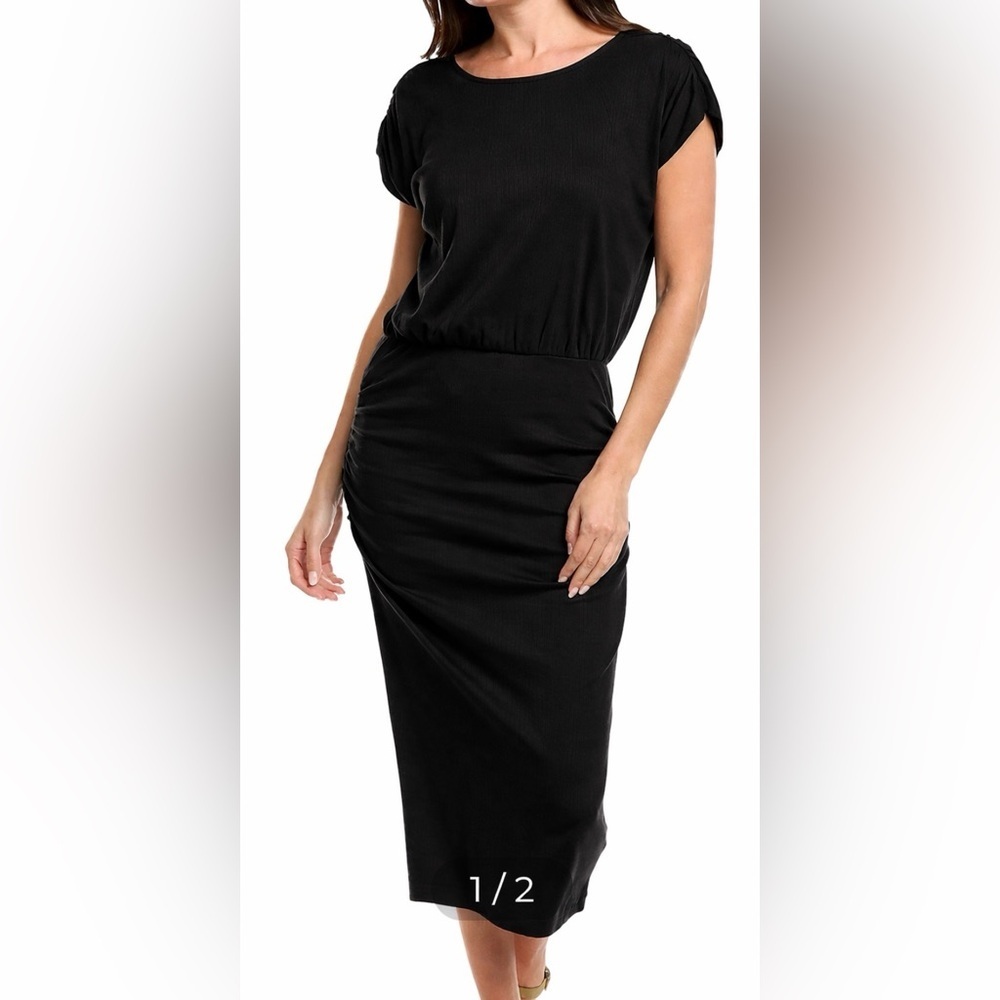 Michael Stars Pippa Black Midi Dress S